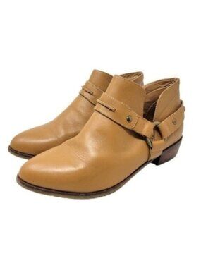 KDB Kelsi Dagger | Leather Buckle Slip on Boot Tan Brown